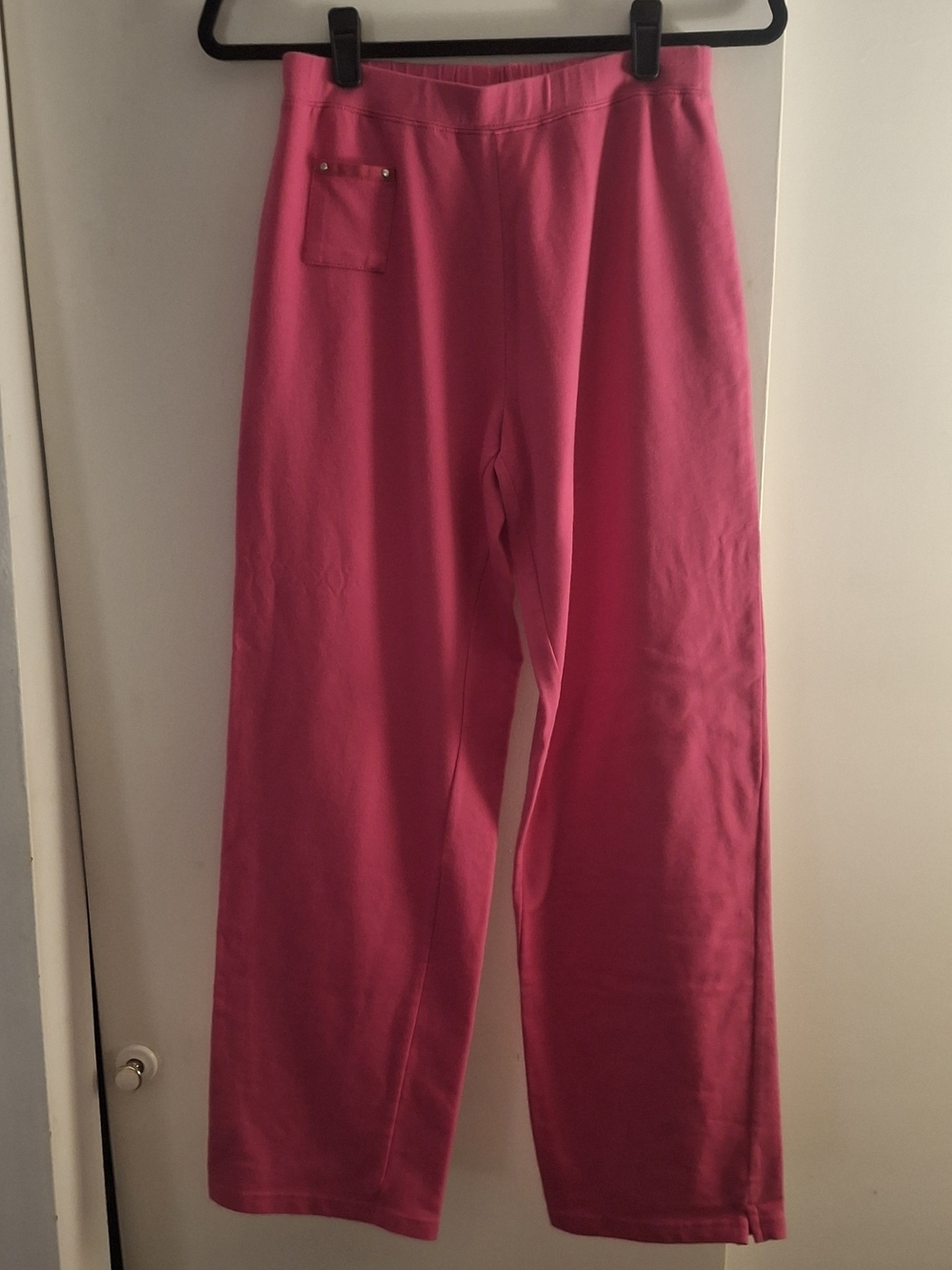 Kim Rogers Women's Hot Pink Elastic Waist Lounge Pants